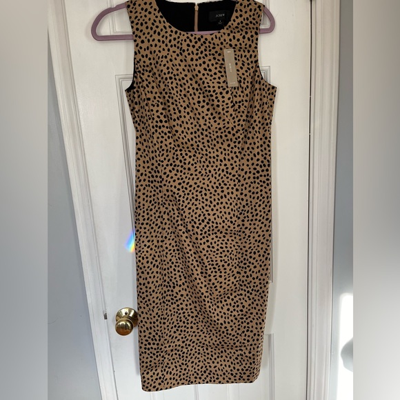 J. Crew, size 4, sheath-style dress in cheetah/animal print. New with tags. - Picture 3 of 10